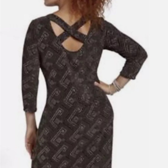 Monroe & Main Black & Bronze Shimmering Dazzling Body con Dress X Lg NEW - Picture 2 of 6